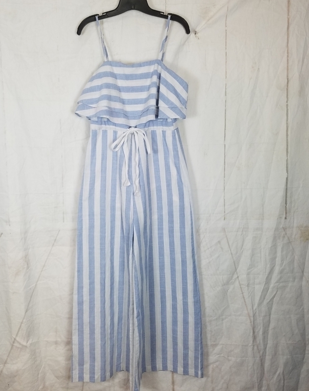 Lumiere stripped wide leg tie waist jumpsuit